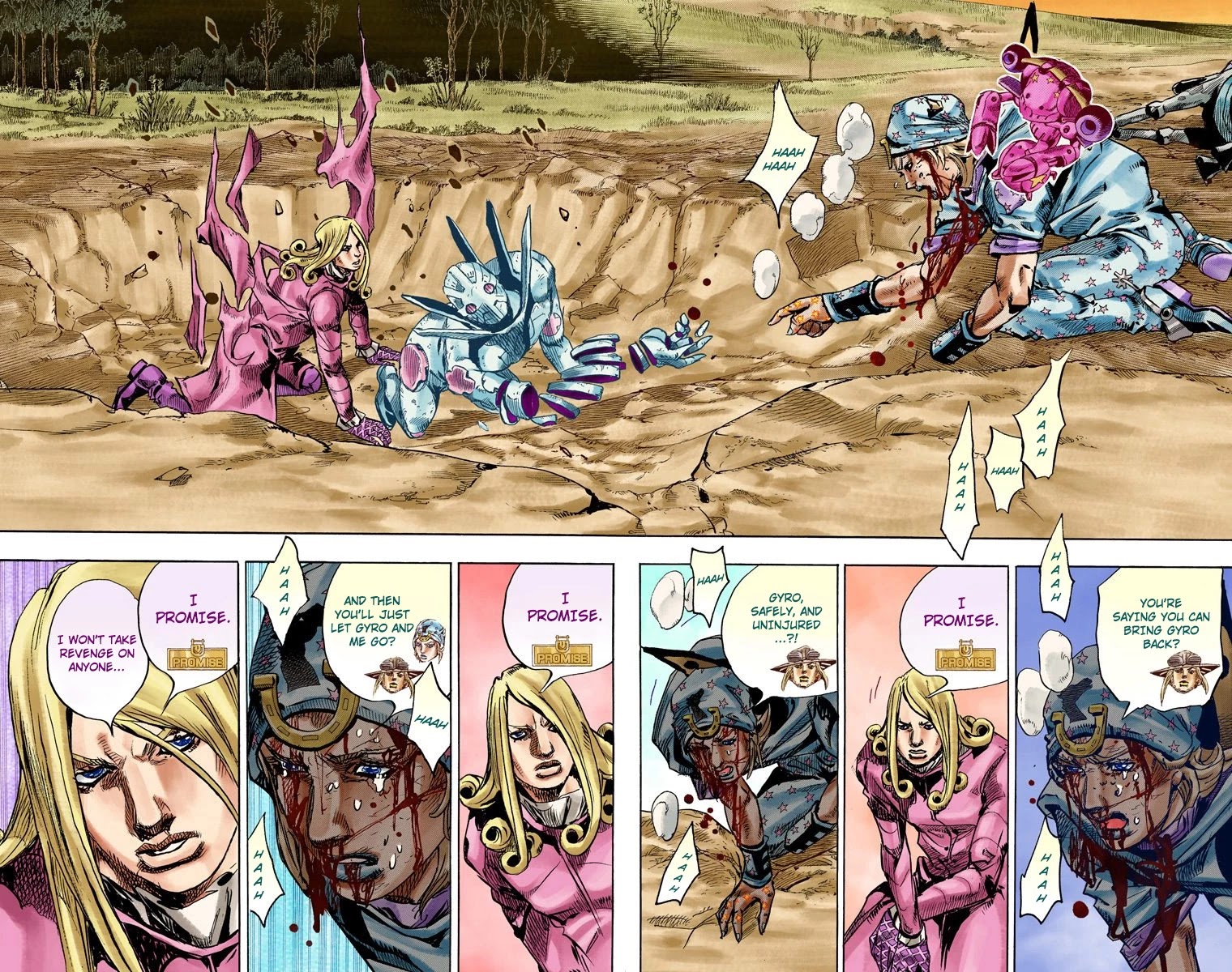 JoJo's Bizarre Adventure Part 7 - Steel Ball Run (Official Colored) chapter 88 page 10