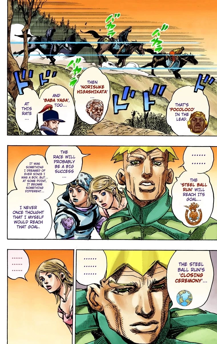 JoJo's Bizarre Adventure Part 7 - Steel Ball Run (Official Colored) chapter 90 page 9