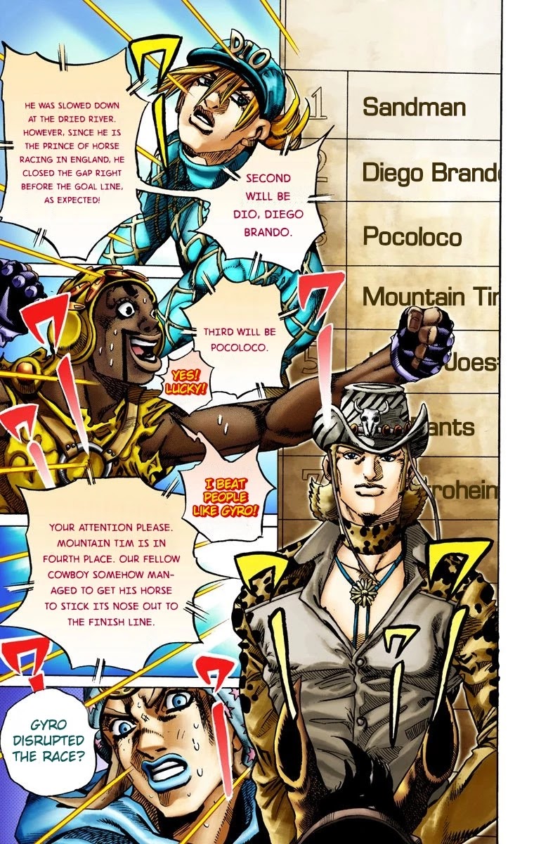 JoJo's Bizarre Adventure Part 7 - Steel Ball Run (Official Colored) chapter 12 page 14