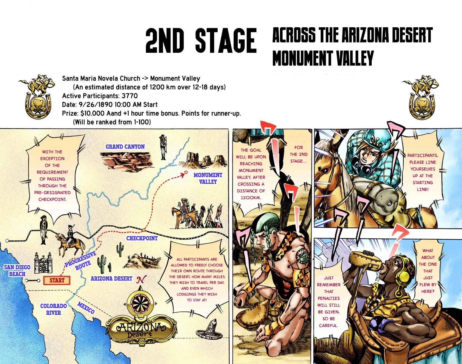 JoJo's Bizarre Adventure Part 7 - Steel Ball Run (Official Colored) chapter 13 page 16