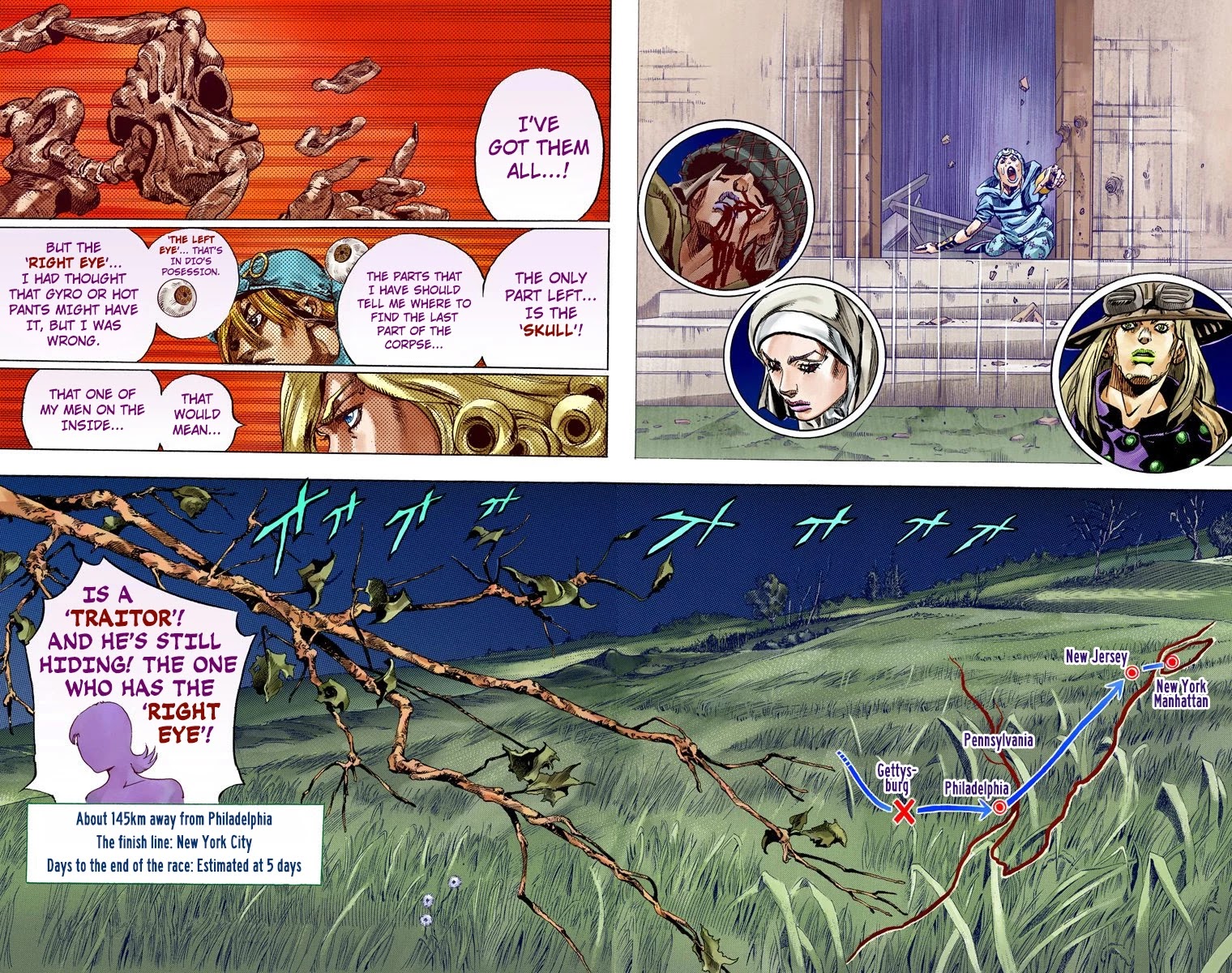JoJo's Bizarre Adventure Part 7 - Steel Ball Run (Official Colored) chapter 59 page 53