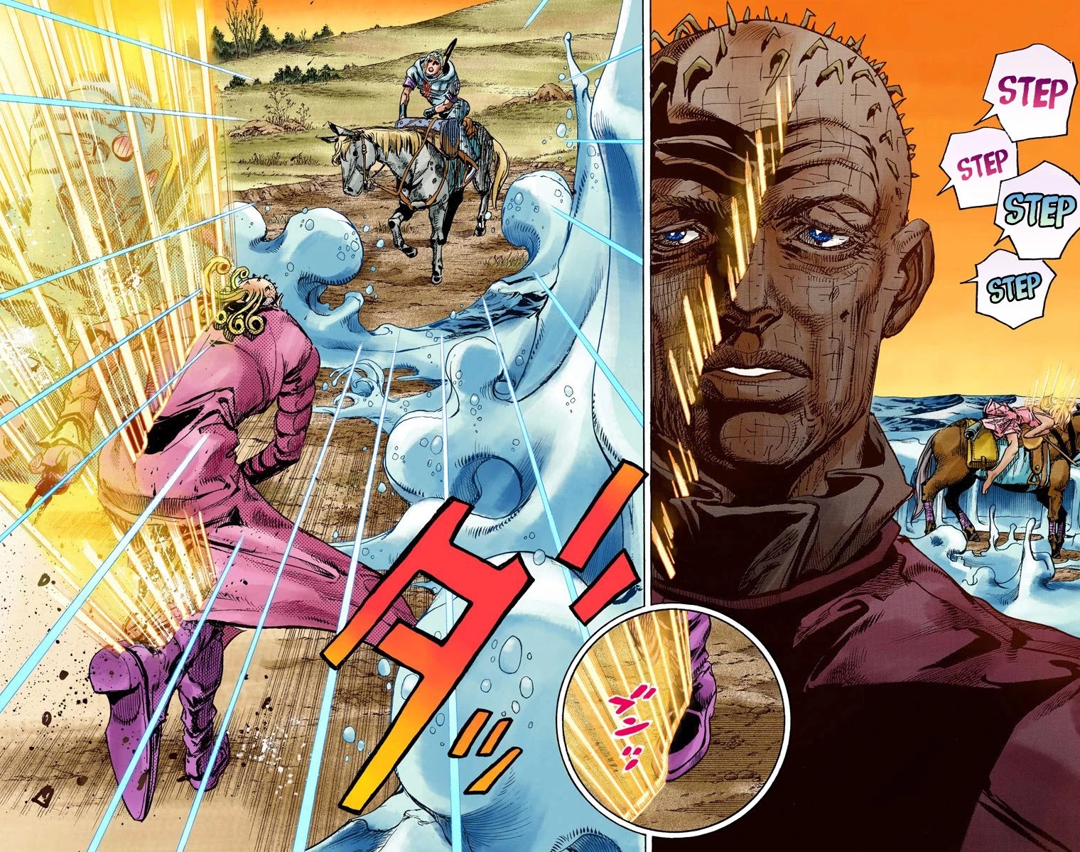 JoJo's Bizarre Adventure Part 7 - Steel Ball Run (Official Colored) chapter 85 page 7