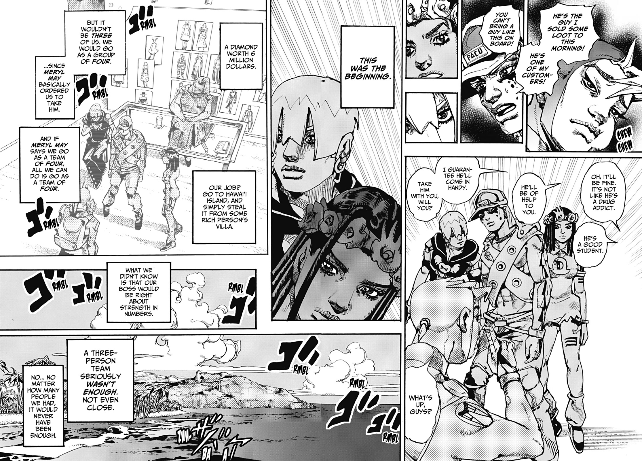 JoJo's Bizarre Adventure Part 9 - The JOJOLands chapter 1 page 59