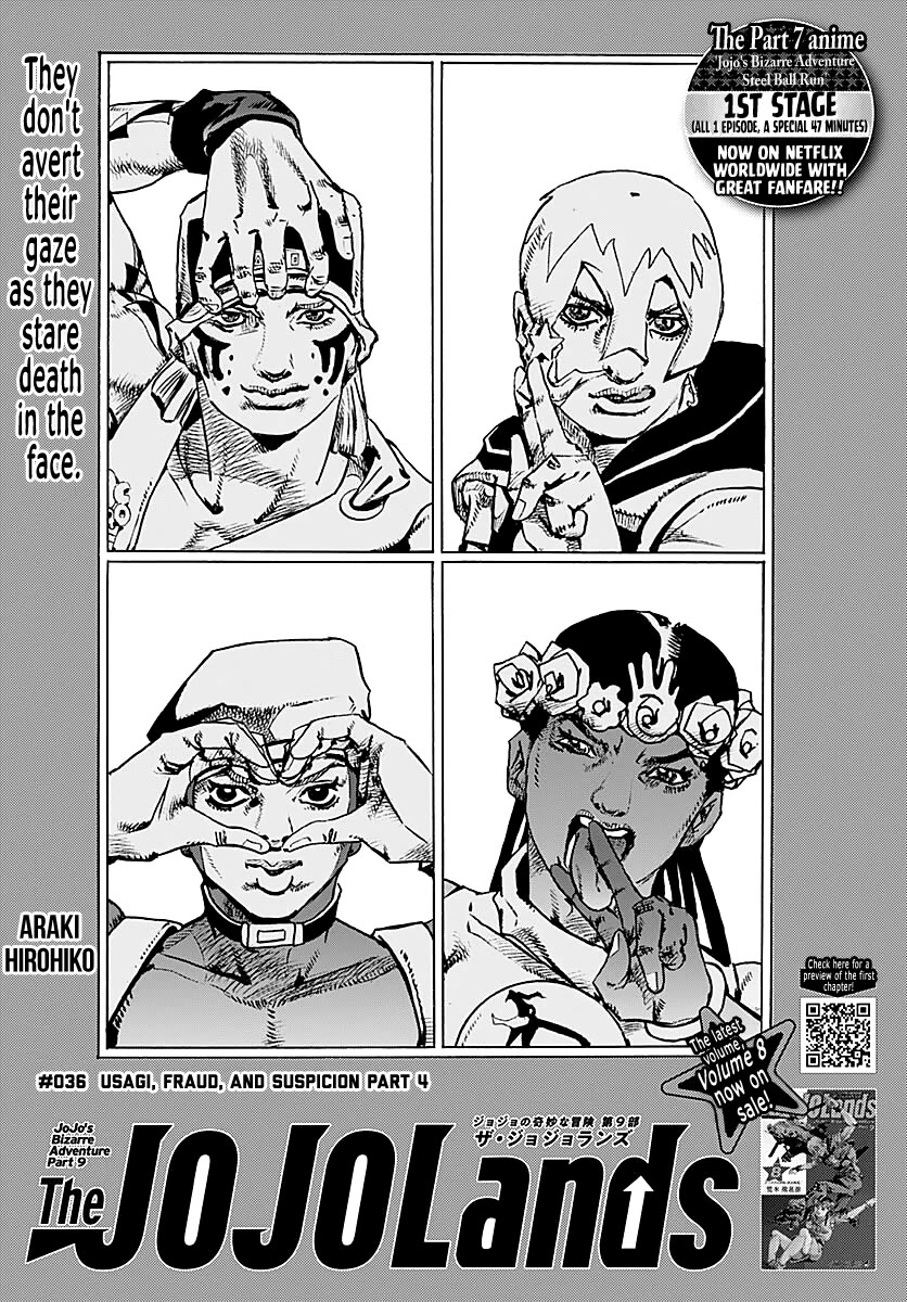 JoJo's Bizarre Adventure Part 9 - The JOJOLands chapter 36 page 1