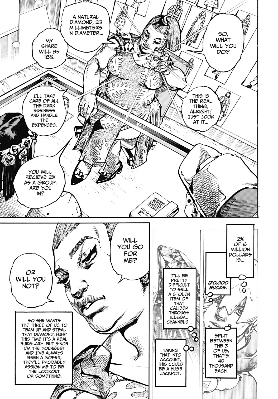 JoJo's Bizarre Adventure Part 9 - The JOJOLands chapter 1 page 56