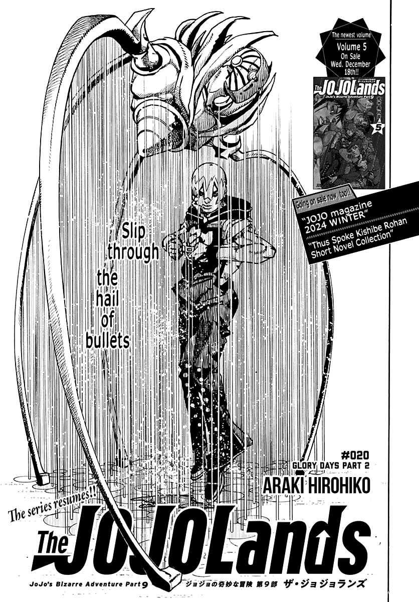 JoJo's Bizarre Adventure Part 9 - The JOJOLands chapter 20 page 1