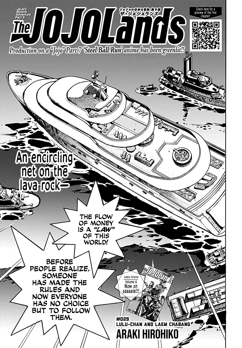 JoJo's Bizarre Adventure Part 9 - The JOJOLands chapter 29 page 1