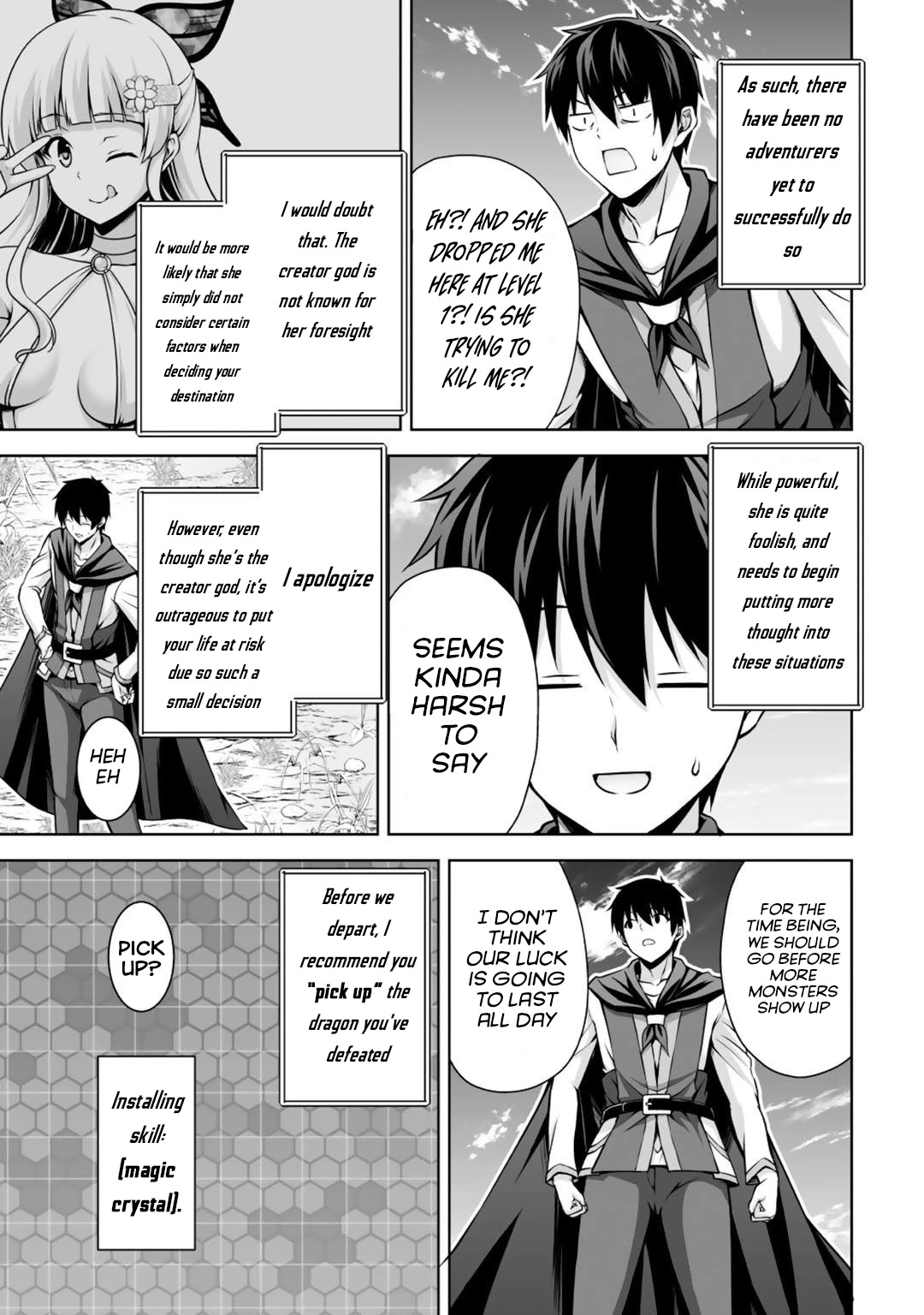 Kami no Techigai de Shindara Zumi de Isekai ni Hourikomare Mashita chapter 3 page 16