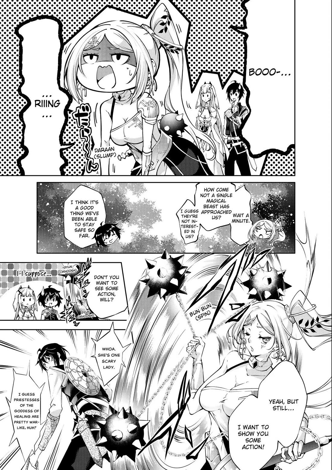 Kamigami ni Sodaterare Shimo no, Saikyou to Naru chapter 36 page 7