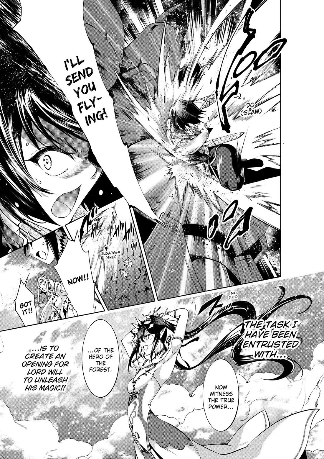 Kamigami ni Sodaterare Shimo no, Saikyou to Naru chapter 49 page 9