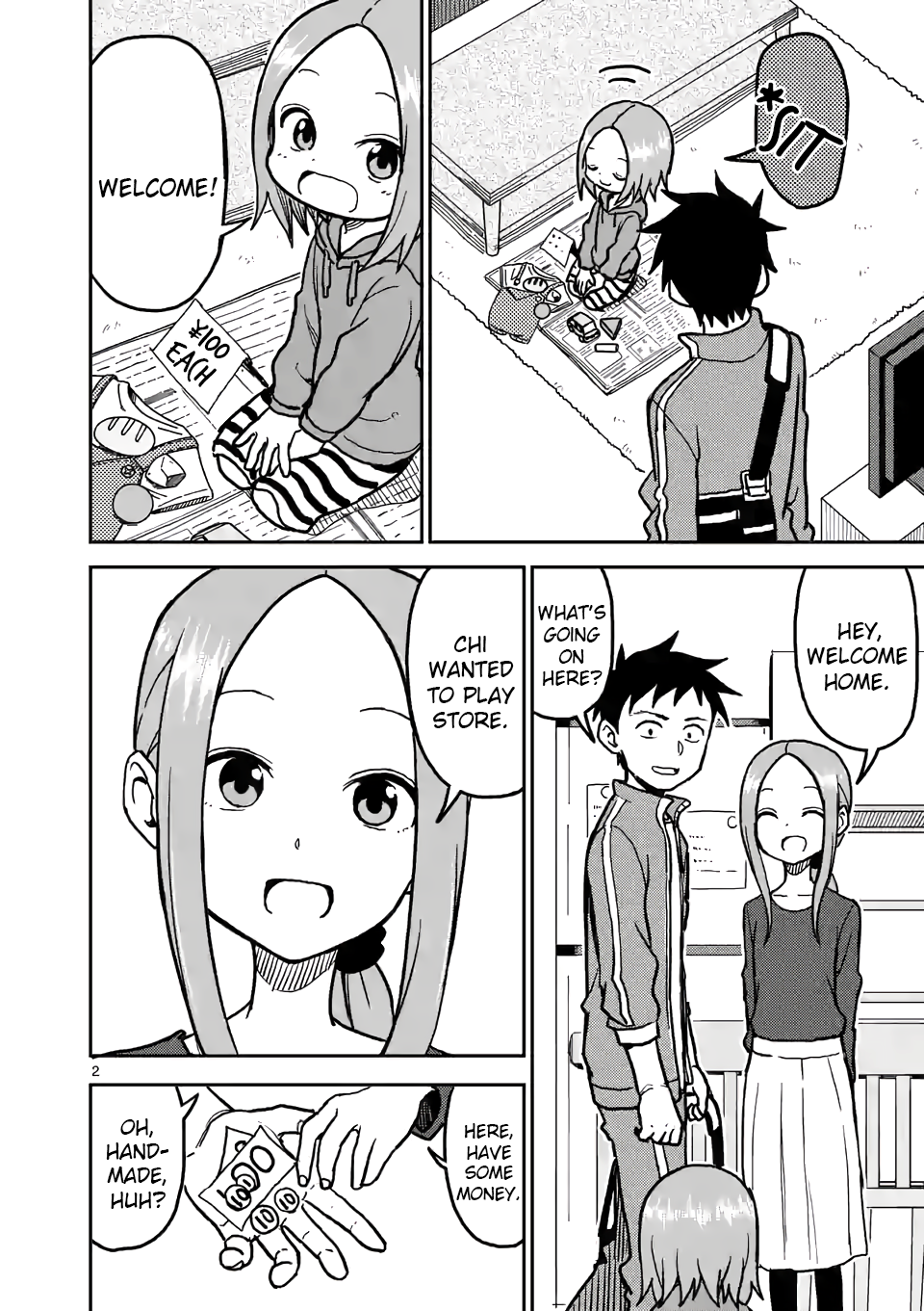 Karakai Jouzu no (Moto) Takagi-san chapter 111 page 2