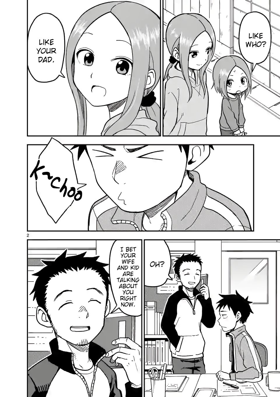 Karakai Jouzu no (Moto) Takagi-san chapter 129 page 2
