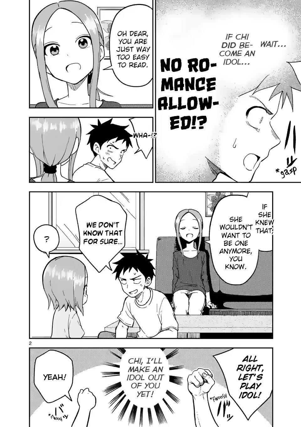 Karakai Jouzu no (Moto) Takagi-san chapter 186 page 2