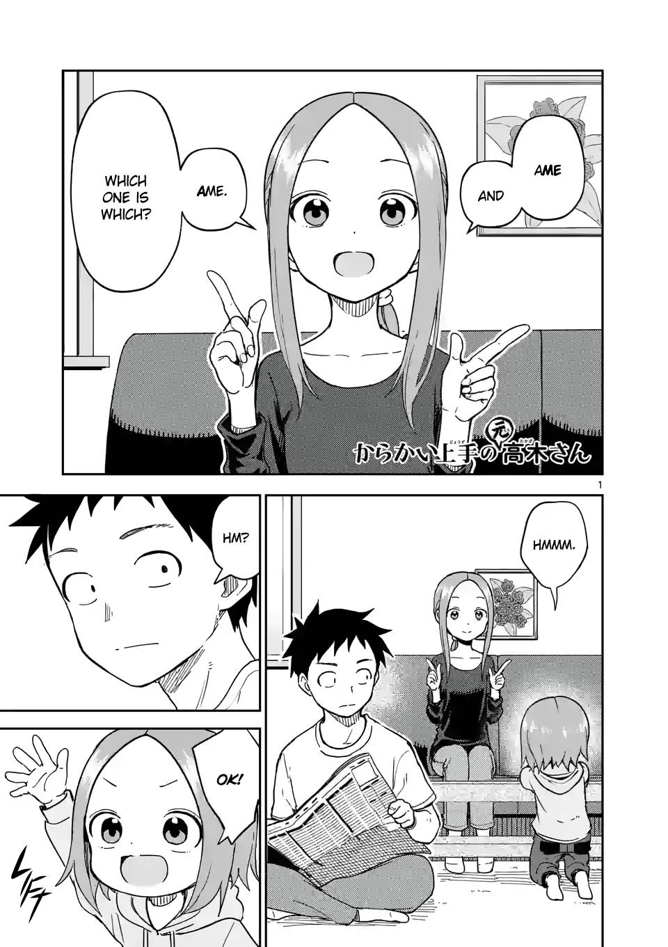 Karakai Jouzu no (Moto) Takagi-san chapter 252 page 1