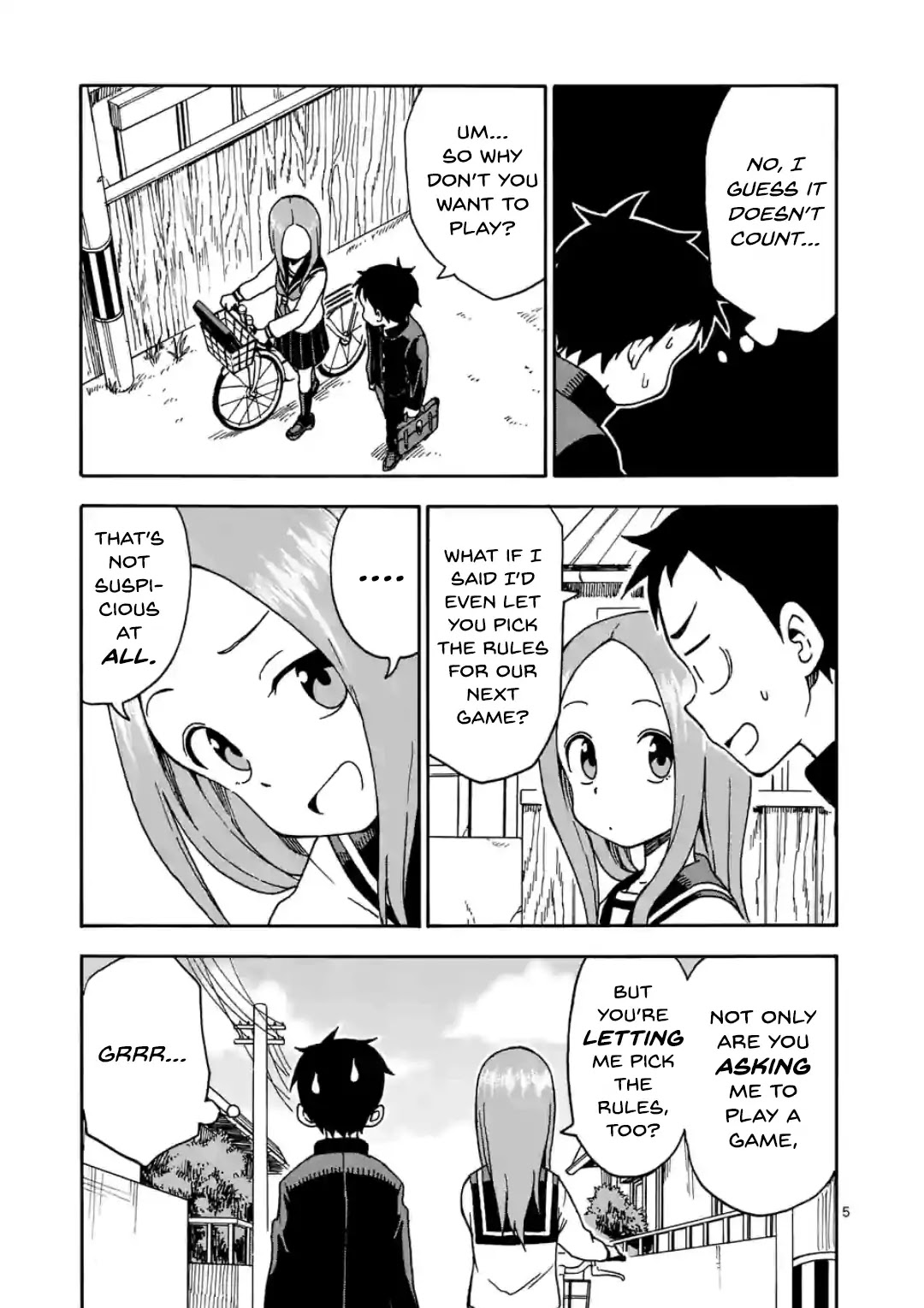 Karakai Jouzu no (Moto) Takagi-san chapter 29.5 page 5