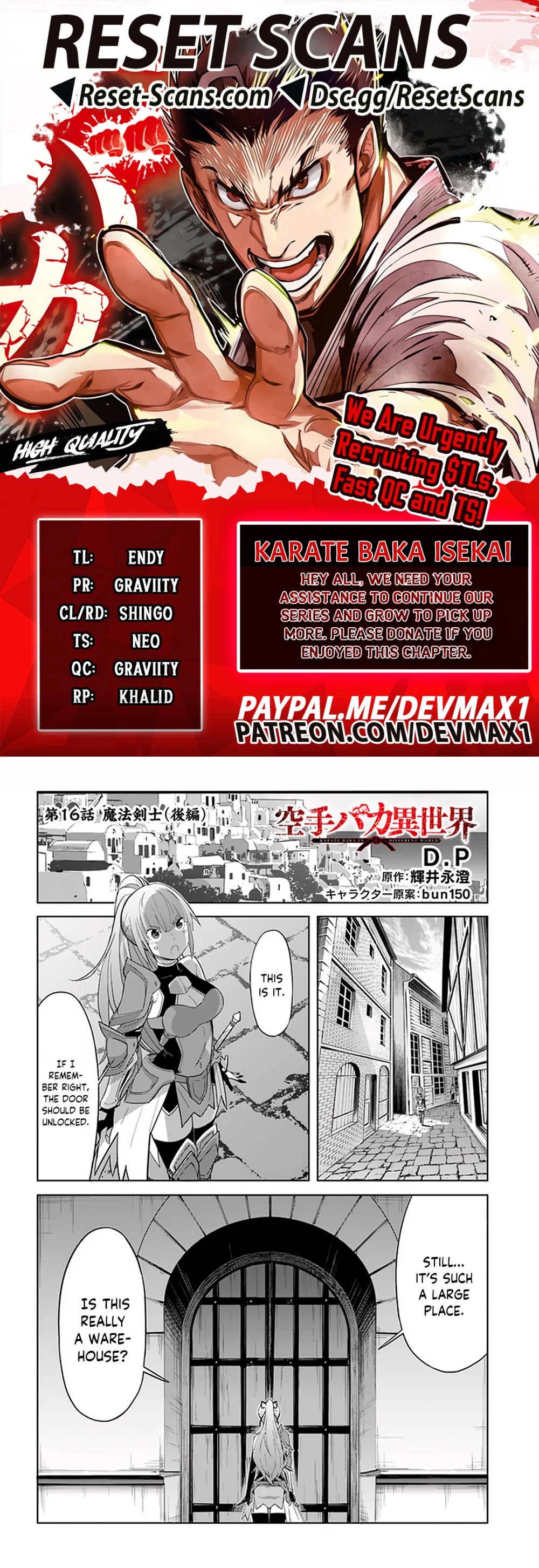 Karate Baka in Different World chapter 16.2 page 1