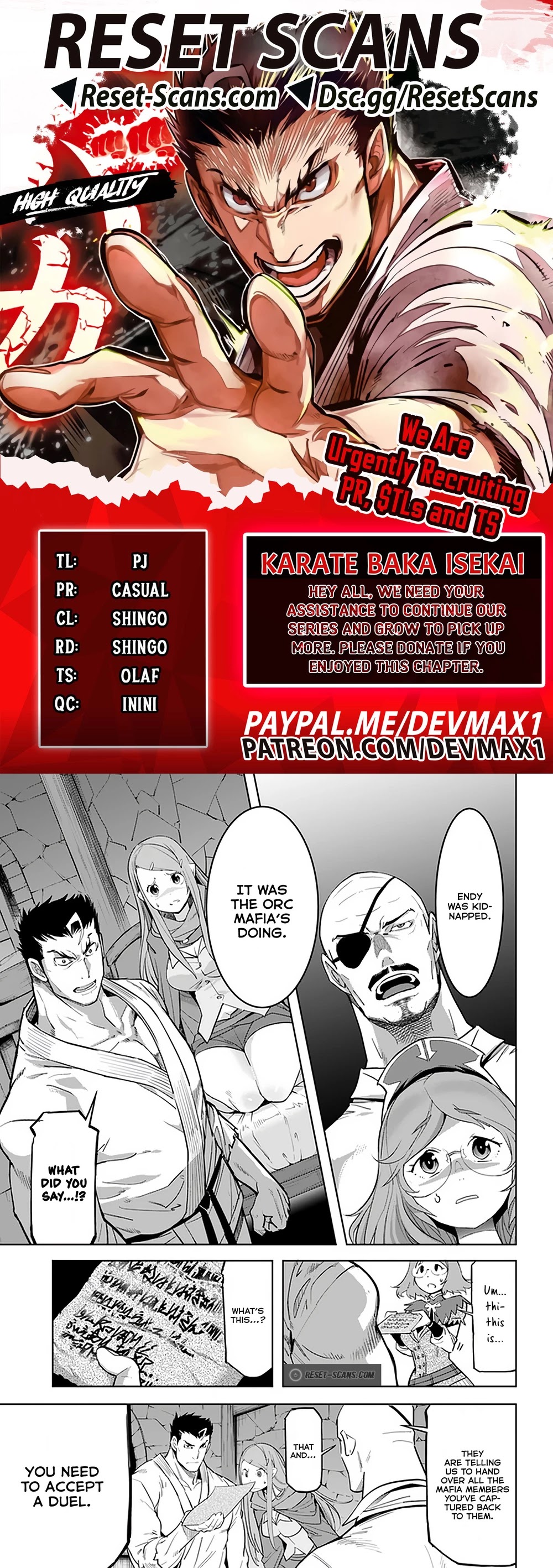 Karate Baka in Different World chapter 18.1 page 1