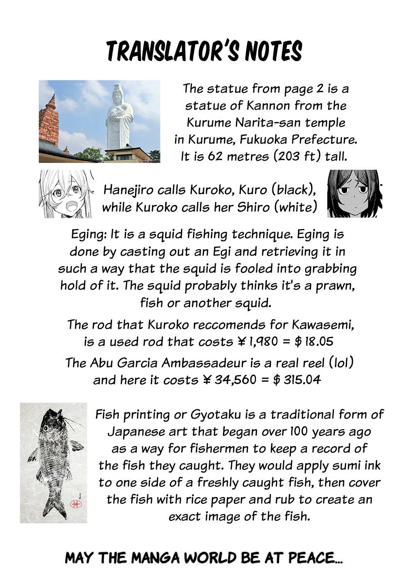 Kawasemi's Fishing and Cooking chapter 4 page 36