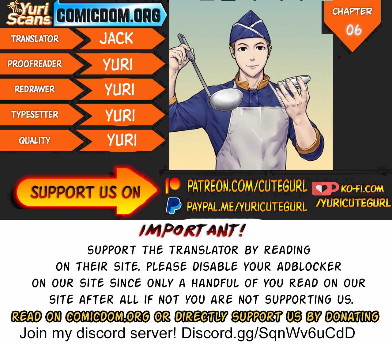 Kitchen soldier chapter 6 page 1