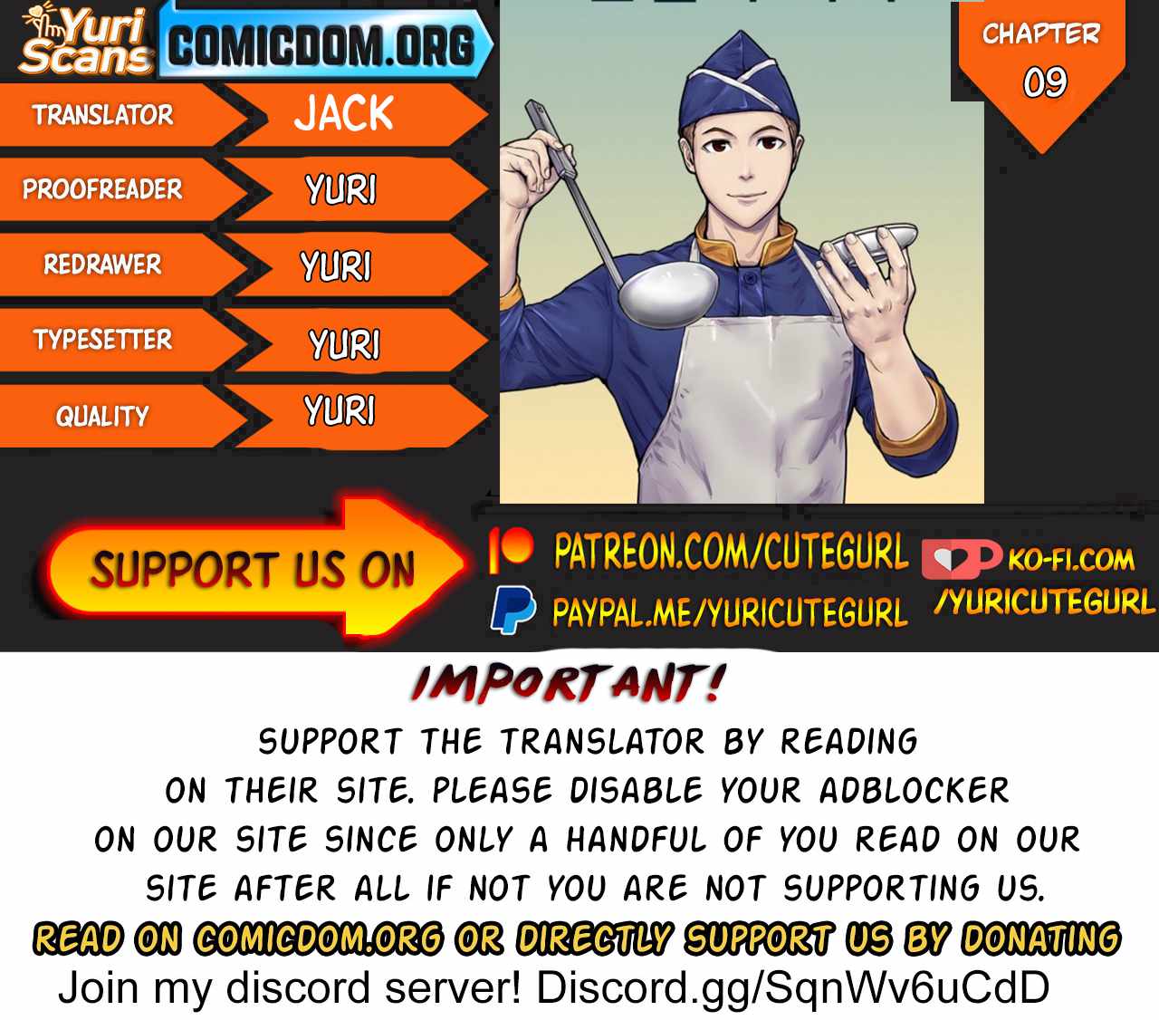 Kitchen soldier chapter 9 page 1