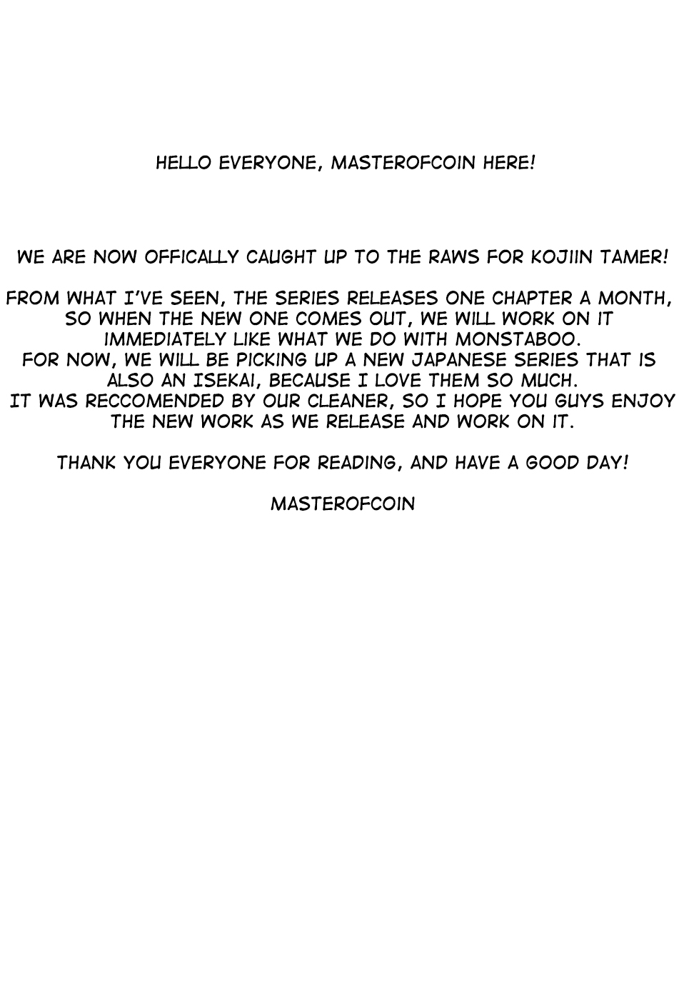 Kojiin Tamer chapter 9 page 1