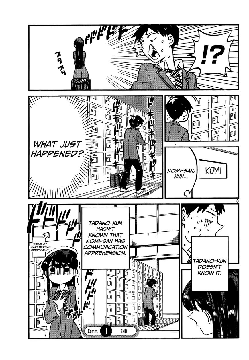 Komi-san wa Komyushou Desu chapter 1 page 8