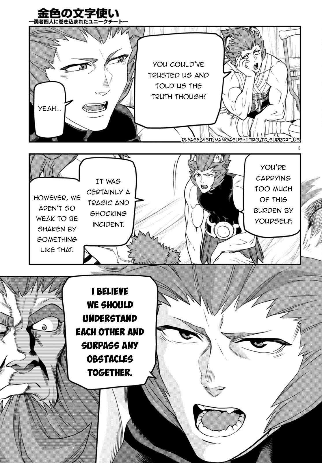 Konjiki no Moji Tsukai - Yuusha Yonin ni Makikomareta Unique Cheat chapter 101 page 6