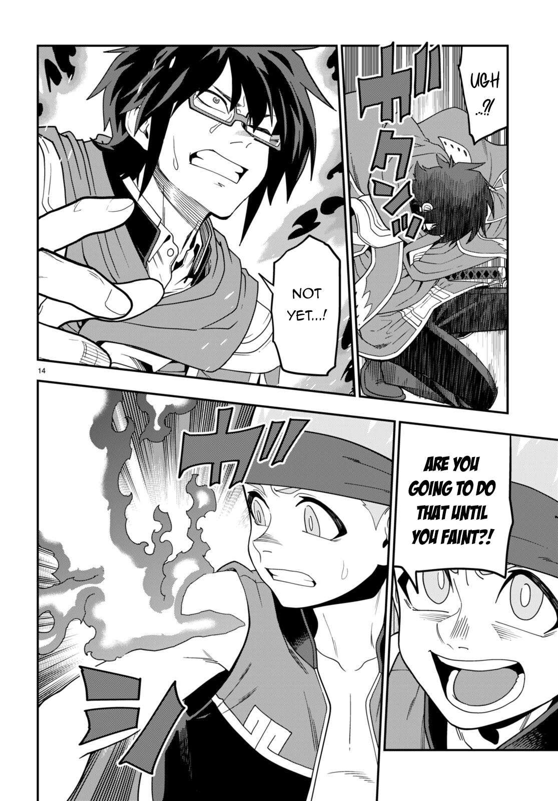 Konjiki no Moji Tsukai - Yuusha Yonin ni Makikomareta Unique Cheat chapter 106 page 14