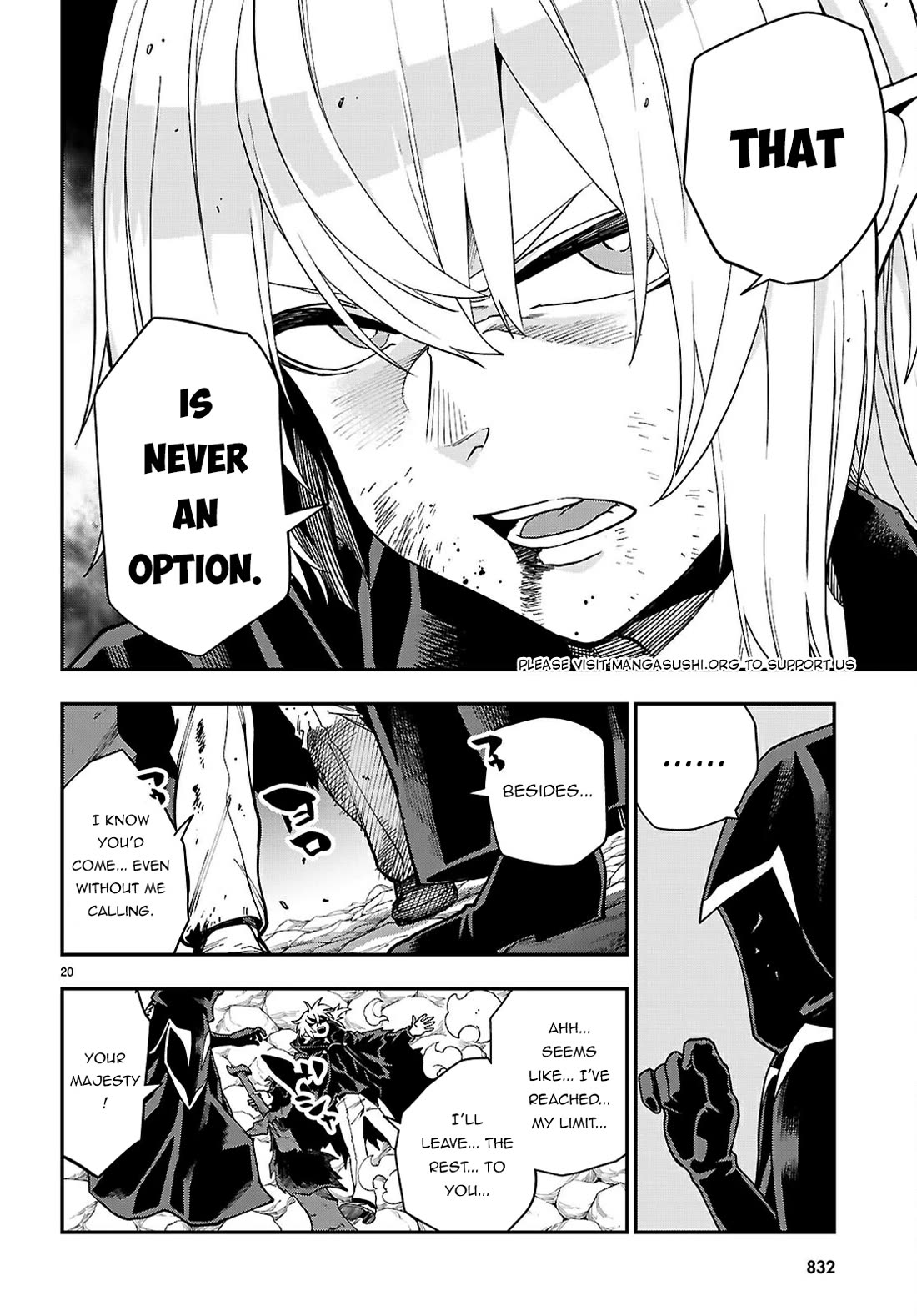 Konjiki no Moji Tsukai - Yuusha Yonin ni Makikomareta Unique Cheat chapter 117 page 20