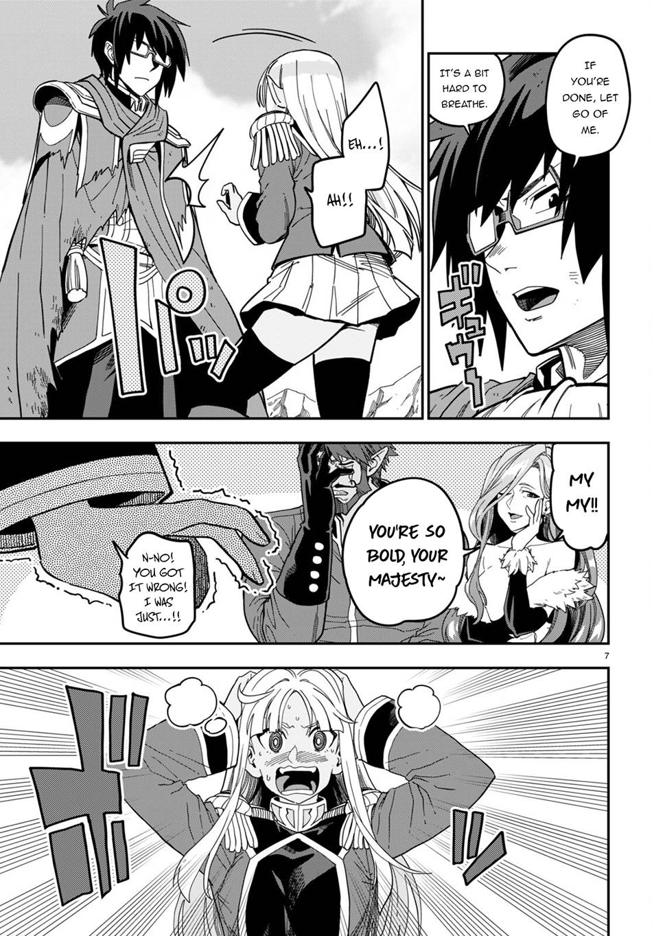 Konjiki no Moji Tsukai - Yuusha Yonin ni Makikomareta Unique Cheat chapter 95 page 7