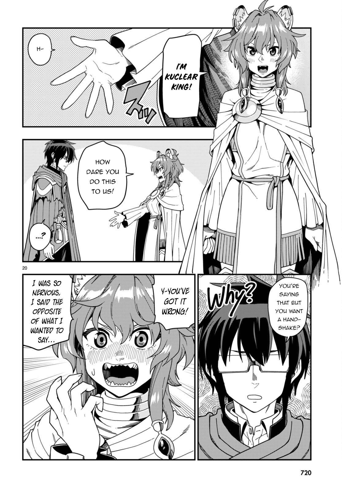 Konjiki no Moji Tsukai - Yuusha Yonin ni Makikomareta Unique Cheat chapter 97 page 20