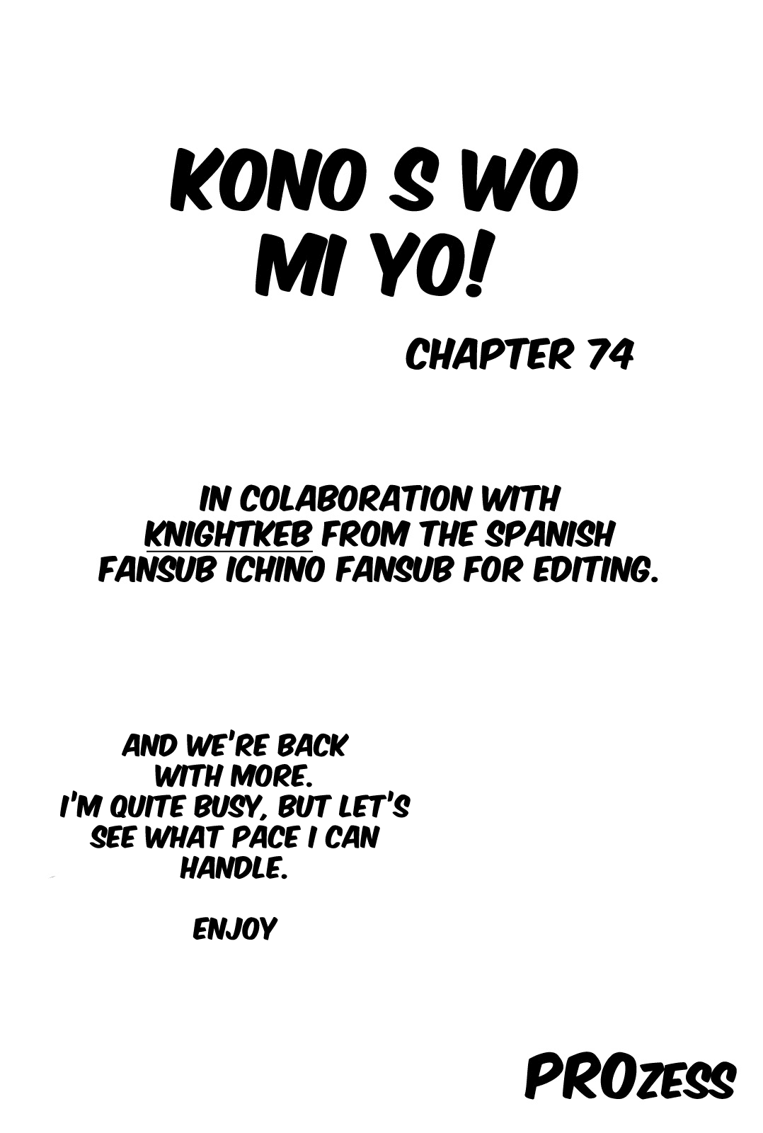 Kono S o, Mi yo! chapter 74 page 23