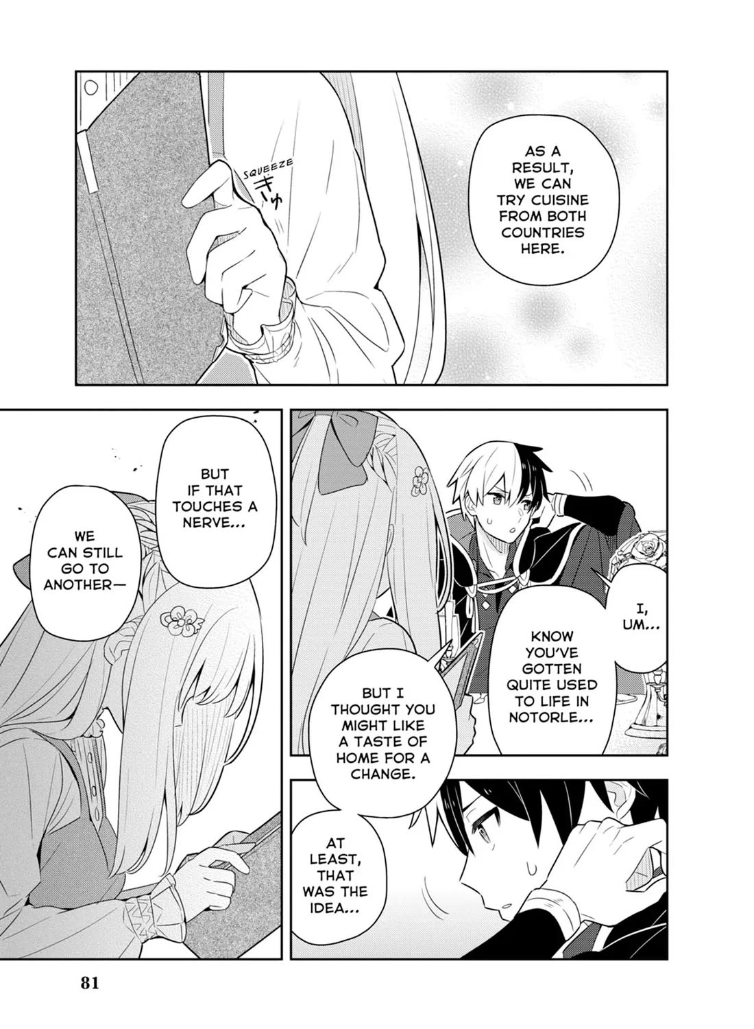 Konyaku Haki Sareta Reijo Wo Hirotta Ore Ga, Ikenai Koto Wo Oshiekomu Oishi Mono Wo Tabesasete Oshare Wo Sasete, Sekaichi Shiawasena Shojo Ni Produce! chapter 45 page 9