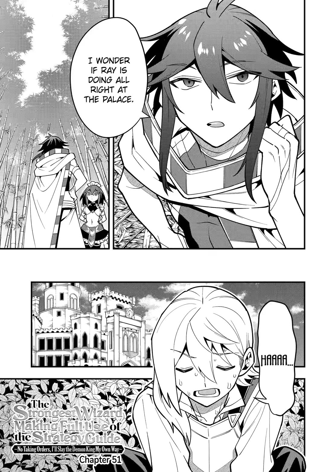 Kouryakuhon o Kushi Suru Saikyou no Mahoutsukai ~ meirei sa sero to wa Iwa Senai Oreryuu Mao Tobatsu Saizen Ruuto ~ chapter 51 page 1