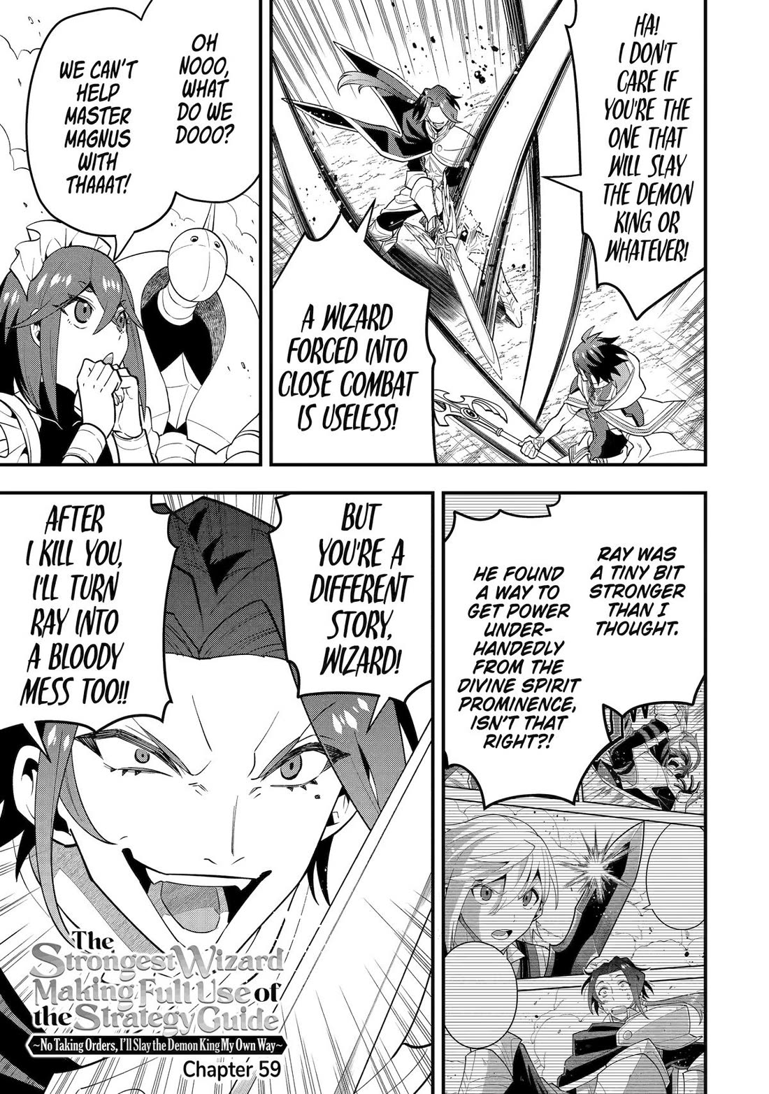 Kouryakuhon o Kushi Suru Saikyou no Mahoutsukai ~ meirei sa sero to wa Iwa Senai Oreryuu Mao Tobatsu Saizen Ruuto ~ chapter 59 page 1