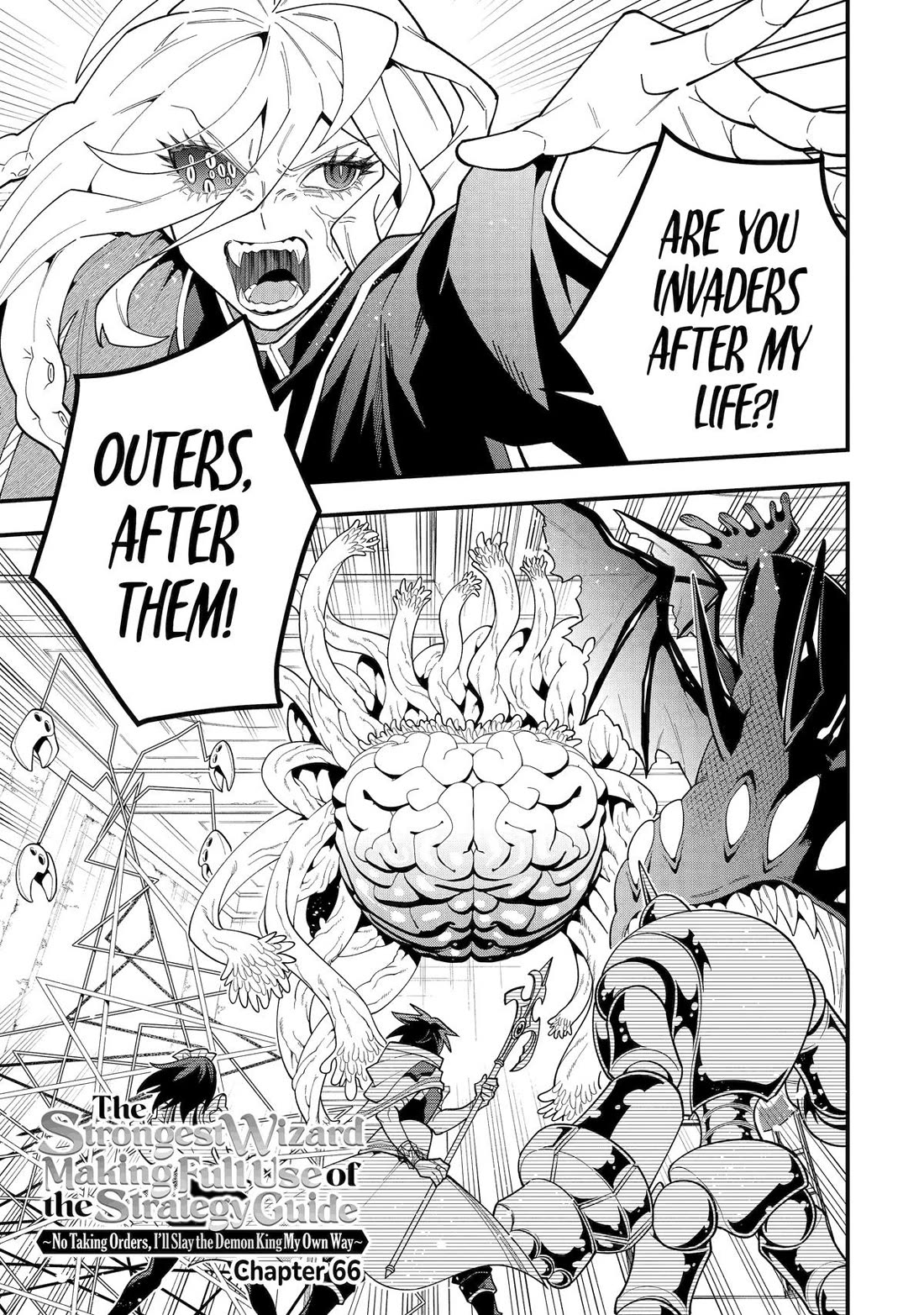 Kouryakuhon o Kushi Suru Saikyou no Mahoutsukai ~ meirei sa sero to wa Iwa Senai Oreryuu Mao Tobatsu Saizen Ruuto ~ chapter 66 page 1