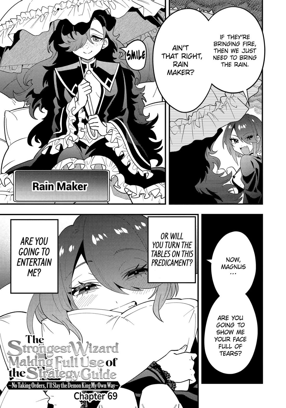 Kouryakuhon o Kushi Suru Saikyou no Mahoutsukai ~ meirei sa sero to wa Iwa Senai Oreryuu Mao Tobatsu Saizen Ruuto ~ chapter 69 page 3