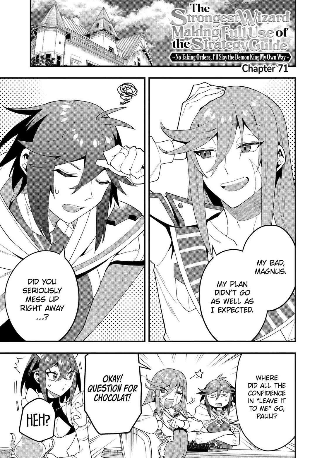 Kouryakuhon o Kushi Suru Saikyou no Mahoutsukai ~ meirei sa sero to wa Iwa Senai Oreryuu Mao Tobatsu Saizen Ruuto ~ chapter 71 page 1