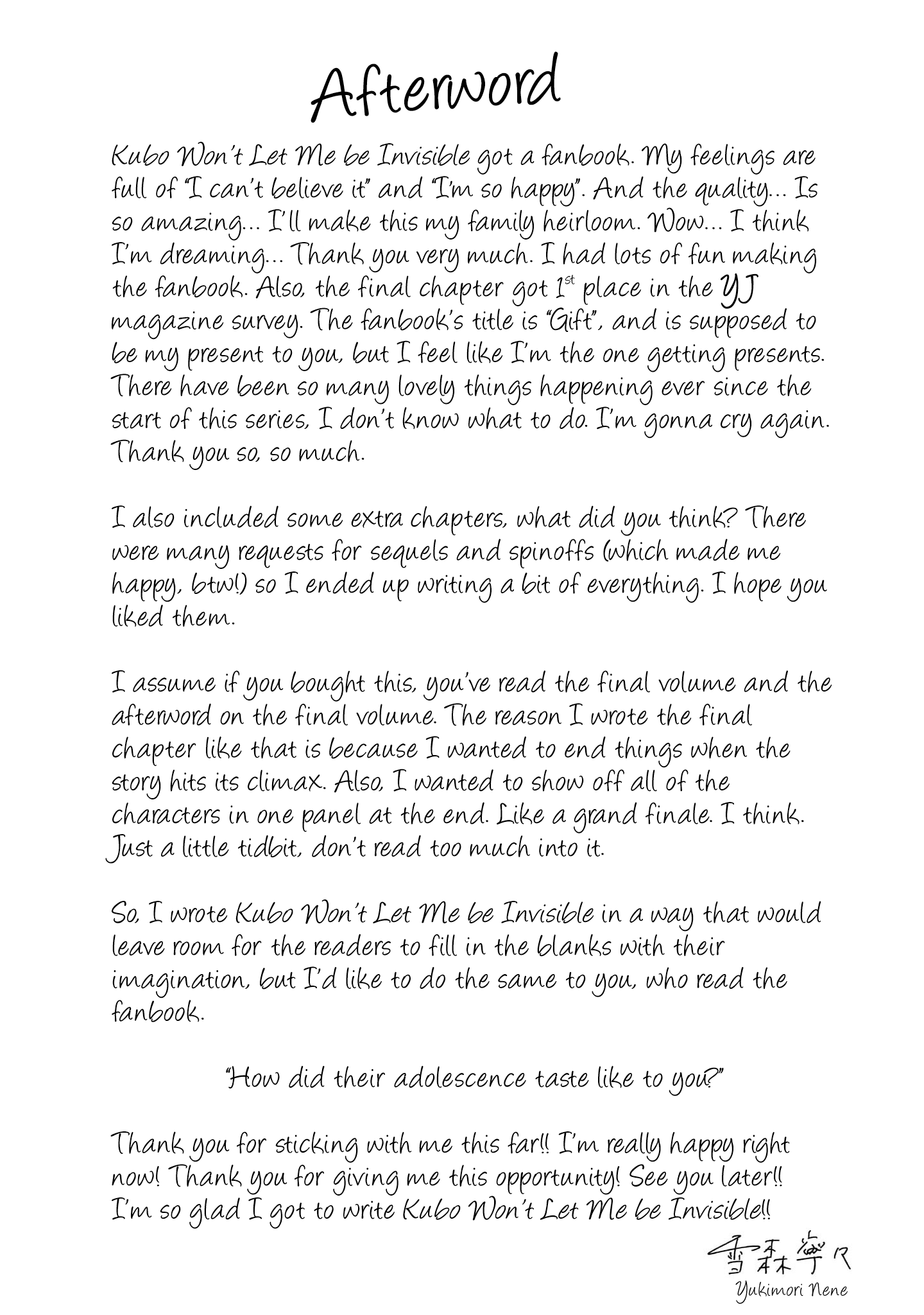 Kubo-san Doesn't Leave Me Be (a Mob) chapter 145.6 page 10