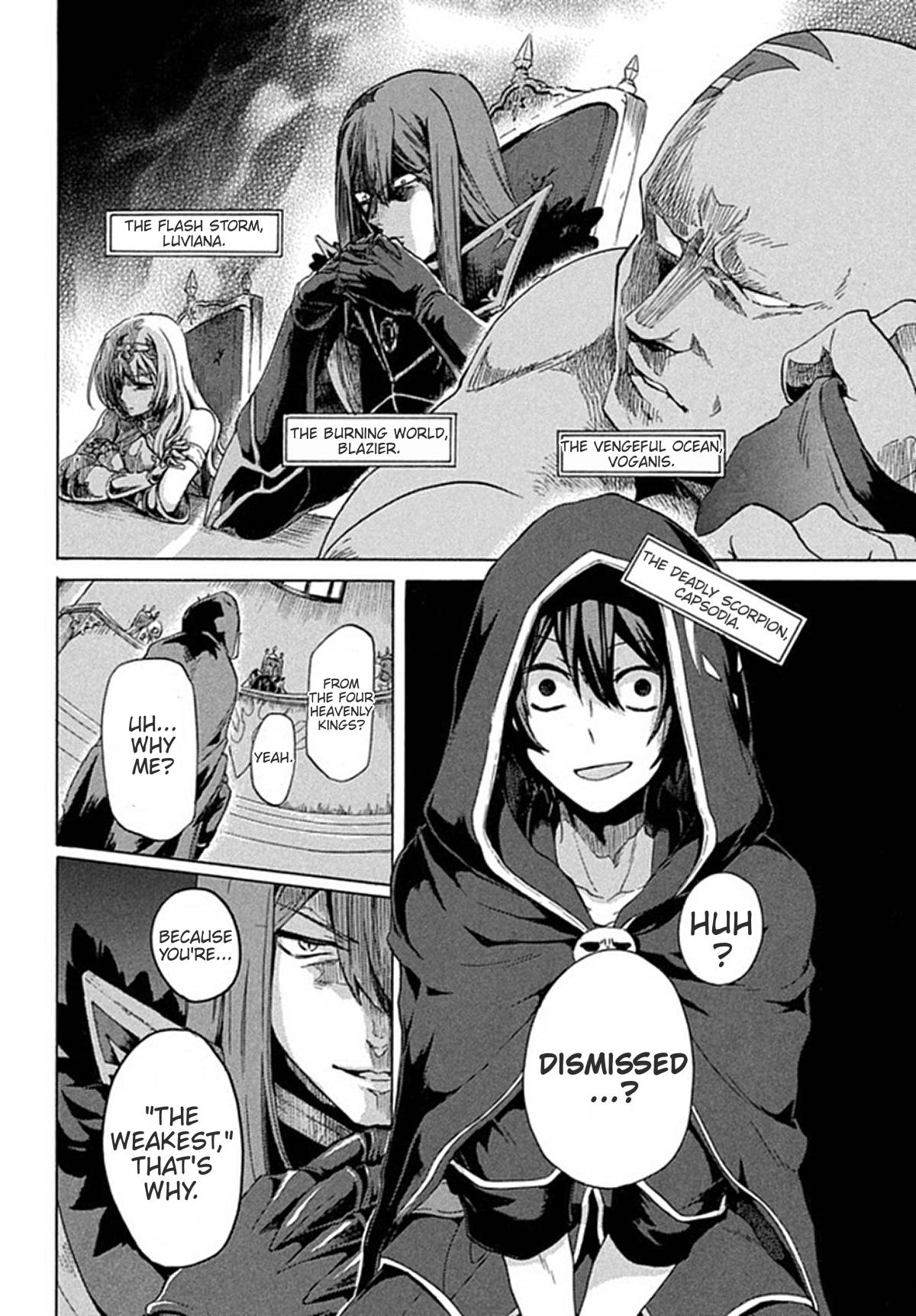 “Kukuku……. Yatsu wa Shiten’nou no Naka Demo Saijaku” to Kaiko sa Reta Ore, Naze ka Yuusha to Seijo no Shishou ni Naru chapter 1 page 4