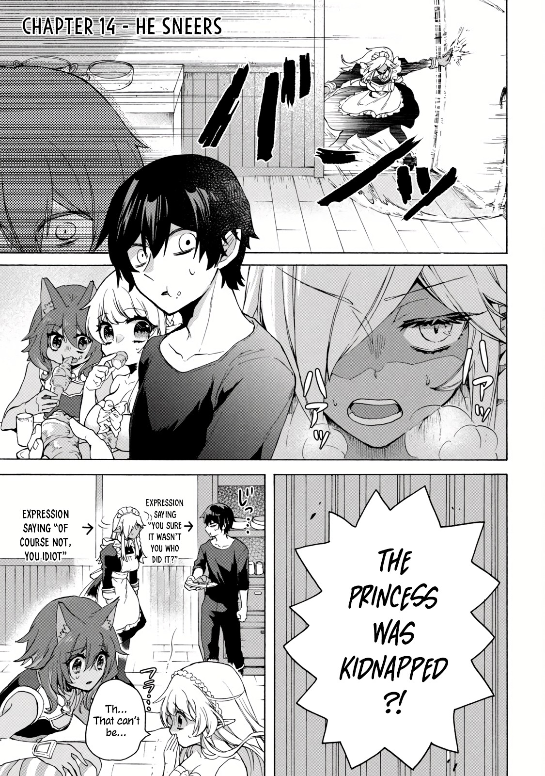 “Kukuku……. Yatsu wa Shiten’nou no Naka Demo Saijaku” to Kaiko sa Reta Ore, Naze ka Yuusha to Seijo no Shishou ni Naru chapter 14.1 page 3