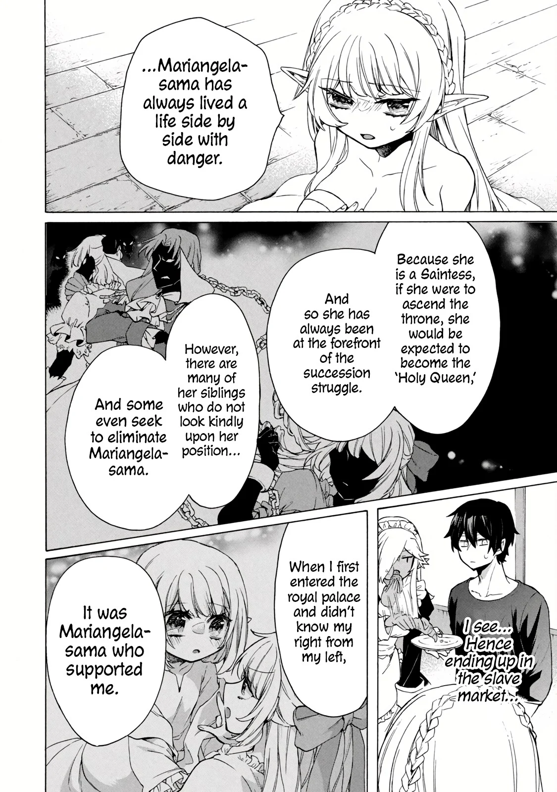 “Kukuku……. Yatsu wa Shiten’nou no Naka Demo Saijaku” to Kaiko sa Reta Ore, Naze ka Yuusha to Seijo no Shishou ni Naru chapter 14.1 page 4