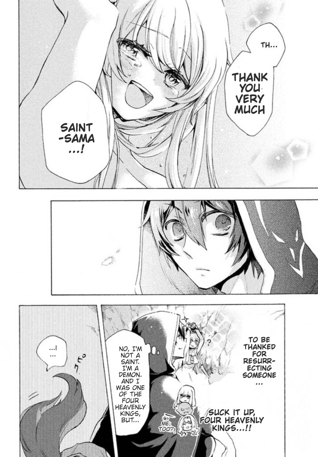 “Kukuku……. Yatsu wa Shiten’nou no Naka Demo Saijaku” to Kaiko sa Reta Ore, Naze ka Yuusha to Seijo no Shishou ni Naru chapter 2.1 page 4