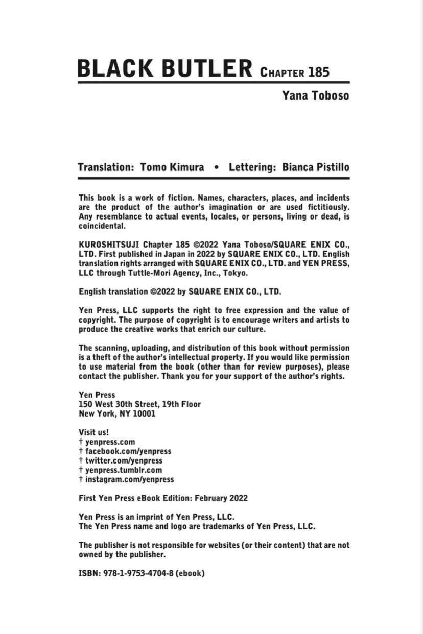 Kuroshitsuji chapter 185 page 16