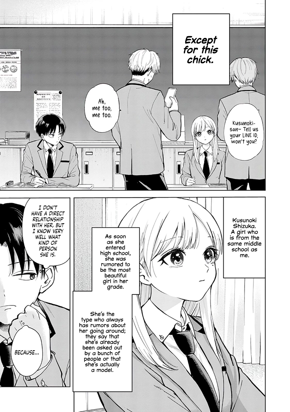 Kusunoki-san Failed to Debut in High School chapter 1 page 5