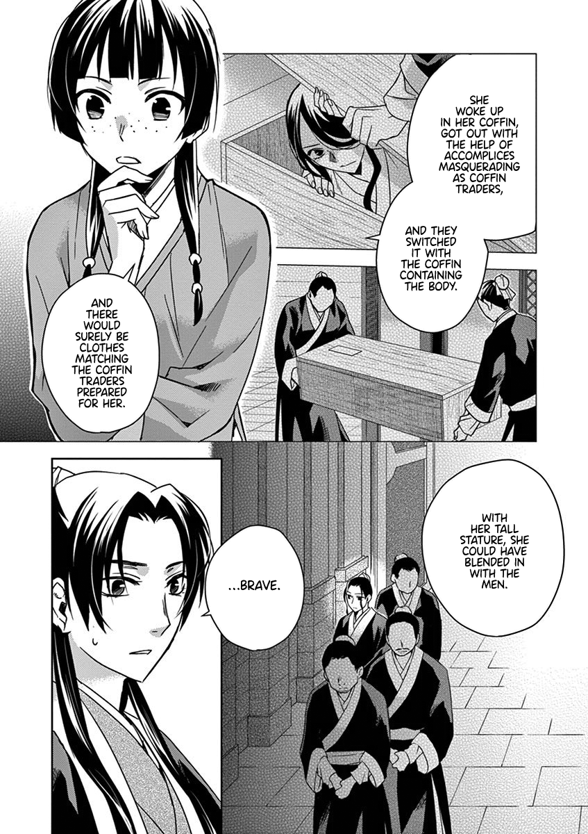 Kusuriya no Hitorigoto ~Maomao no Koukyuu Nazotoki Techou~ chapter 24 page 22