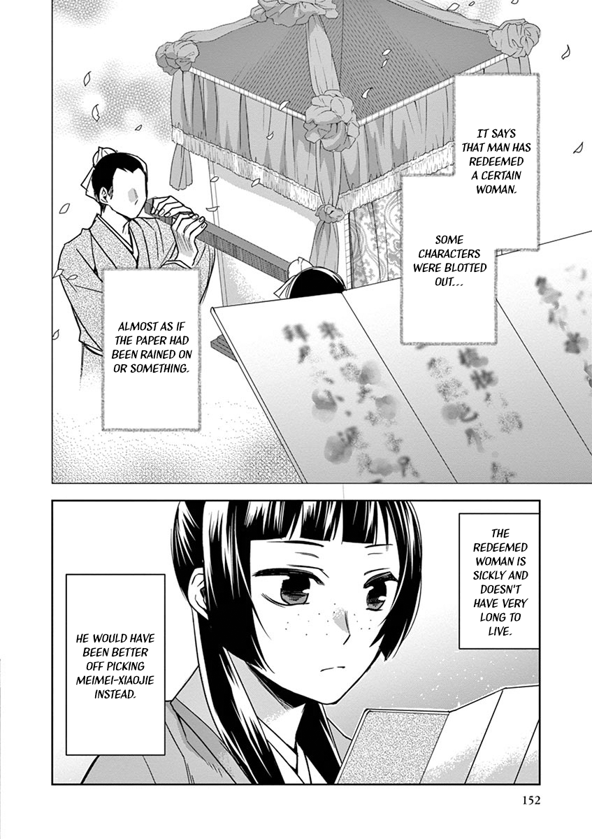 Kusuriya no Hitorigoto ~Maomao no Koukyuu Nazotoki Techou~ chapter 29 page 52