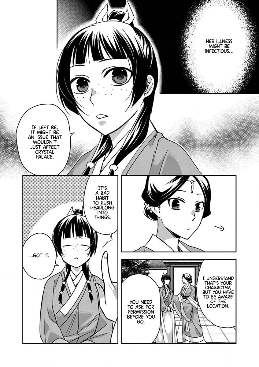 Kusuriya no Hitorigoto ~Maomao no Koukyuu Nazotoki Techou~ chapter 40 page 4