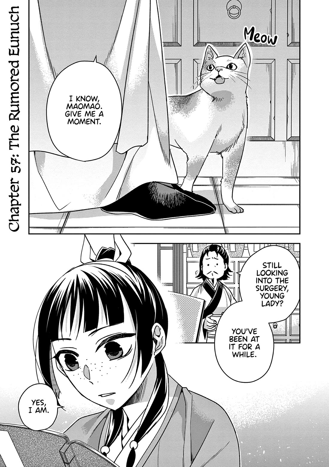 Kusuriya no Hitorigoto ~Maomao no Koukyuu Nazotoki Techou~ chapter 57 page 1
