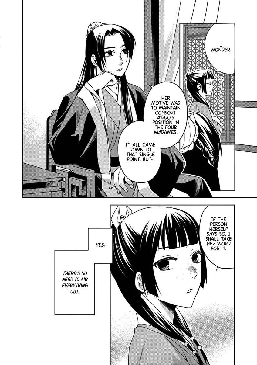 Kusuriya no Hitorigoto - Maomao no Koukyuu Nazotoki Techou chapter 12 page 22